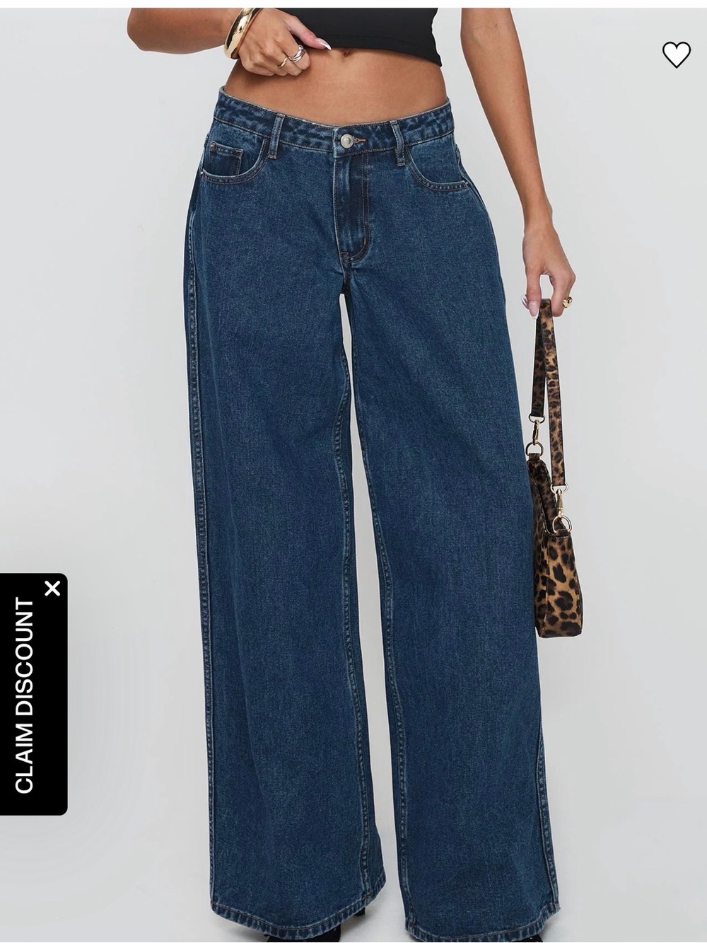 Princess Polly Ramos Low Rise Wide Leg Jeans